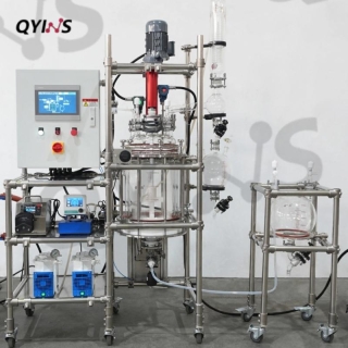 全自動電動升降玻璃固相合成釜20L 30L 50L 100L
