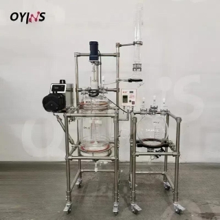 玻璃固相合成釜 過濾釜 蠕動泵進(jìn)料可移動收集 30L