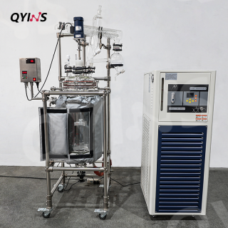 保溫設計雙層玻璃反應釜20L、30L、50L、100L
